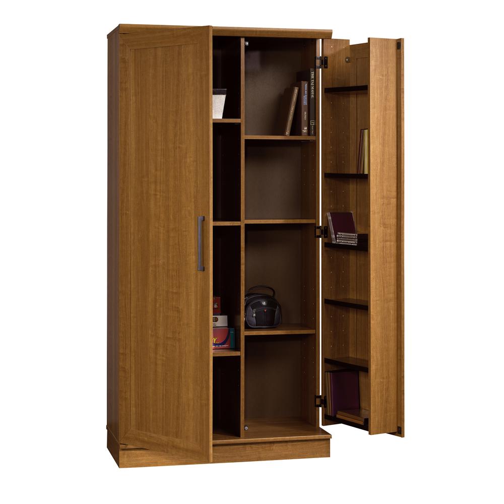 HomePlus Storage Cabinet, Sienna Oak finish