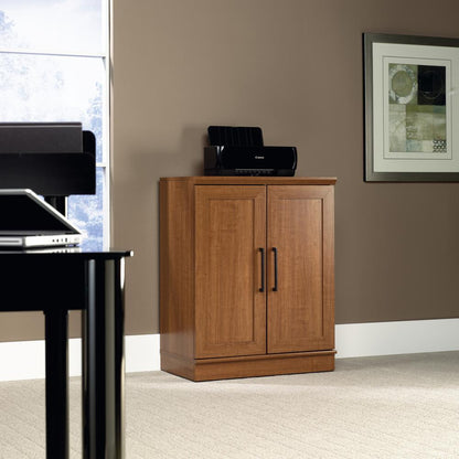HomePlus Storage Cabinet, Sienna Oak finish