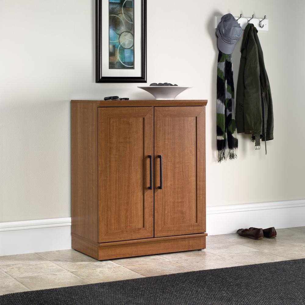 HomePlus Storage Cabinet, Sienna Oak finish