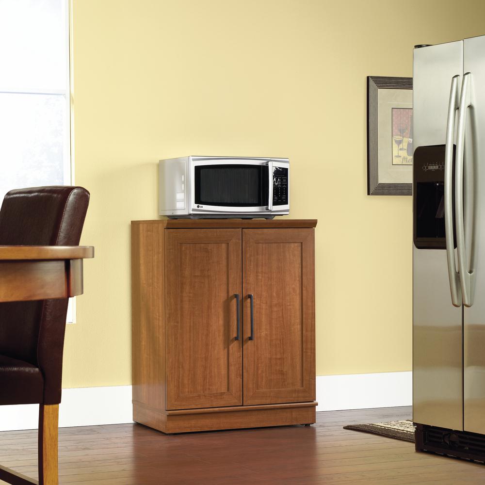 HomePlus Storage Cabinet, Sienna Oak finish