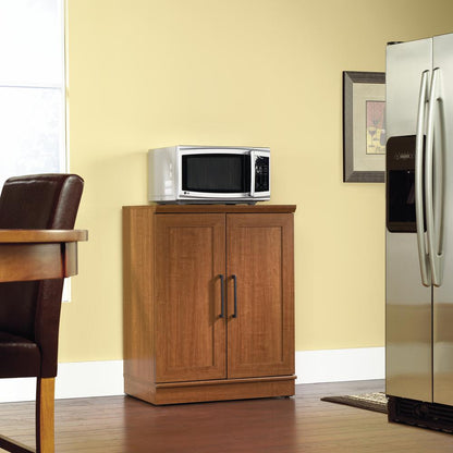 HomePlus Storage Cabinet, Sienna Oak finish