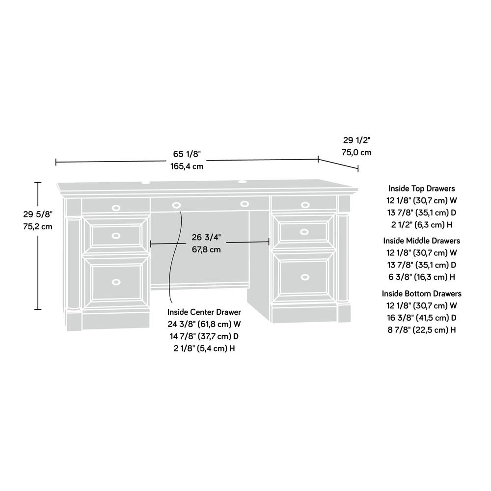 Palladia Executive Desk, Select Cherry finish