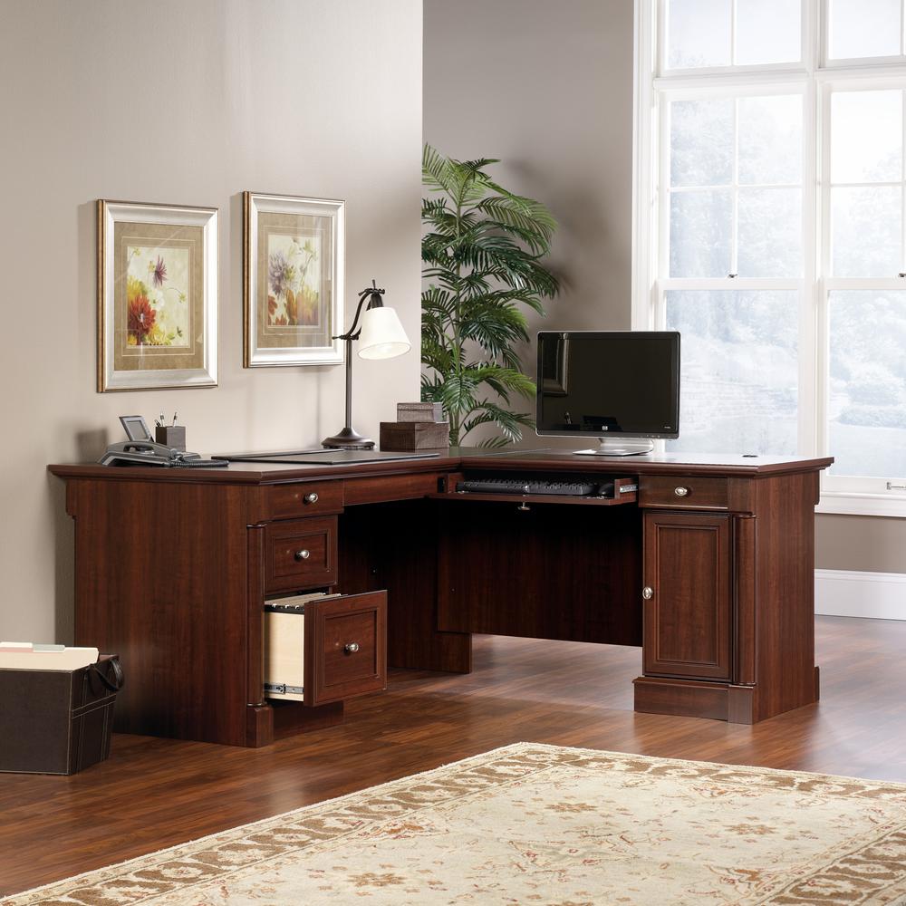 Palladia L Desk, Select Cherry finish