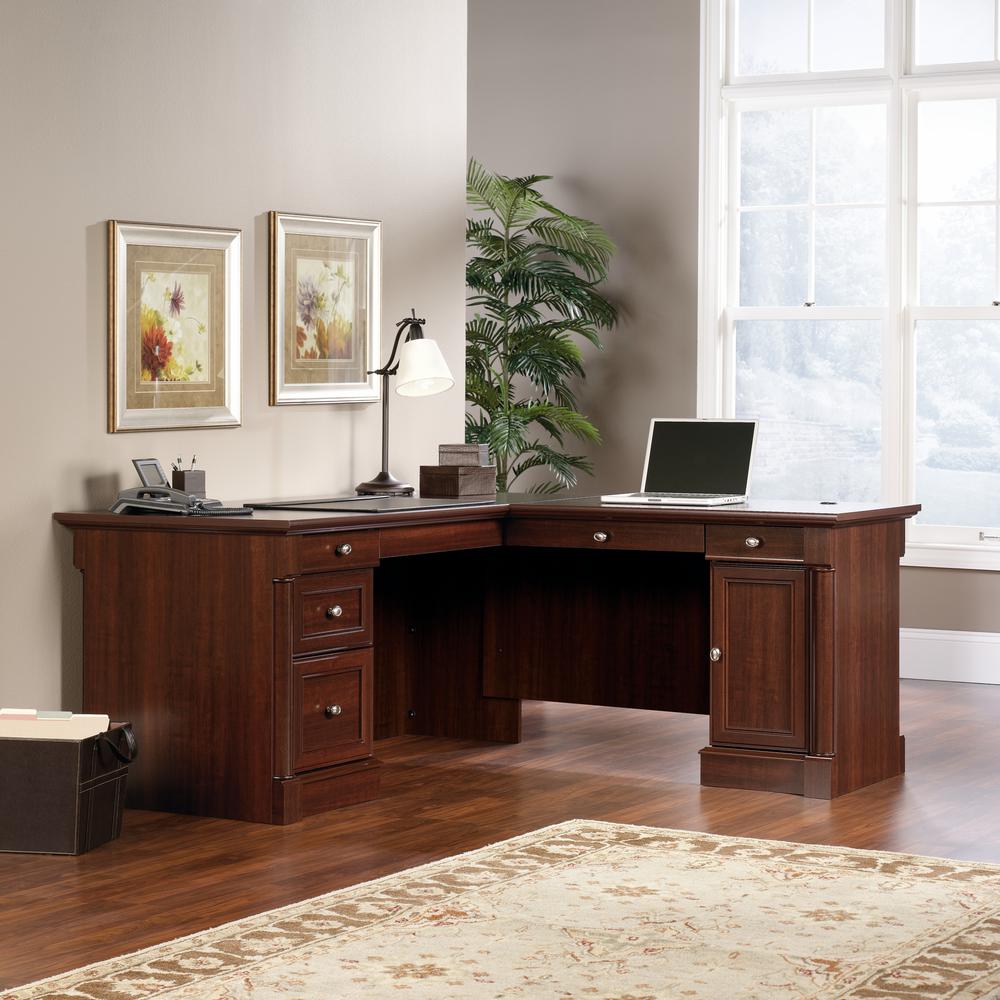 Palladia L Desk, Select Cherry finish