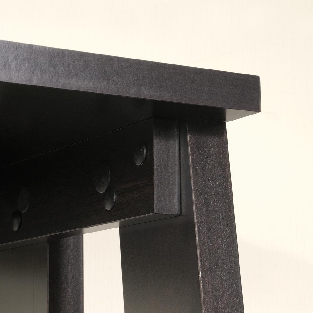 Trestle Open Shelving, Jamocha Wood finish