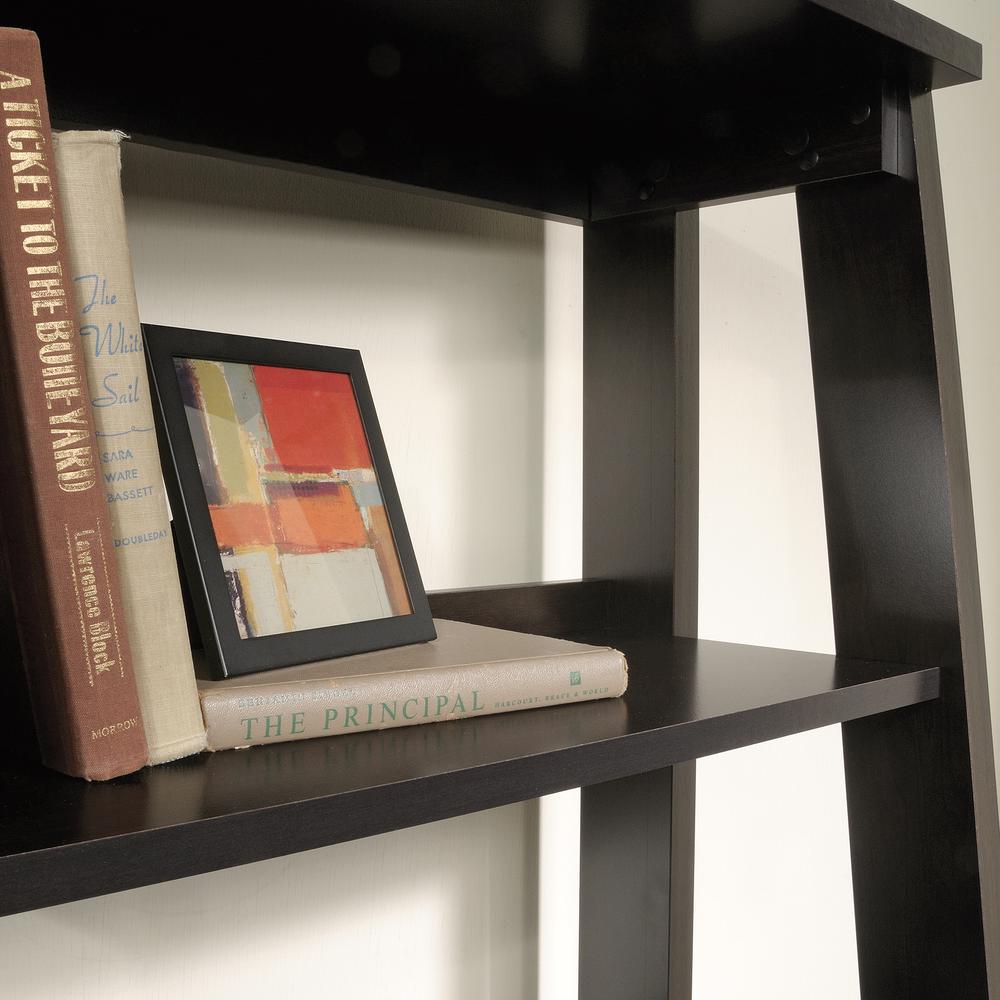 Trestle Open Shelving, Jamocha Wood finish