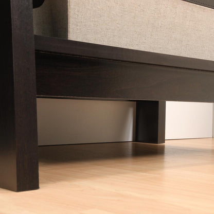 Trestle Open Shelving, Jamocha Wood finish