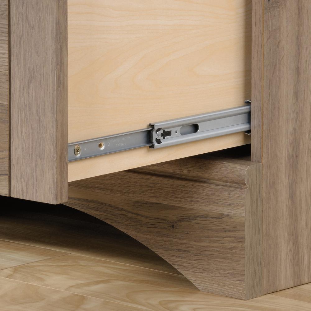Harbor View Computer Desk with Hutch, Salt Oak finish