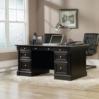 Palladia Executive Desk, Wind Oak finish