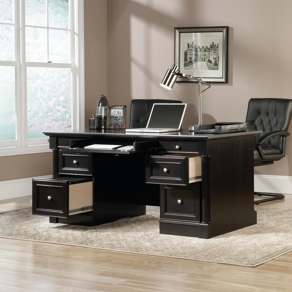 Palladia Executive Desk, Wind Oak finish