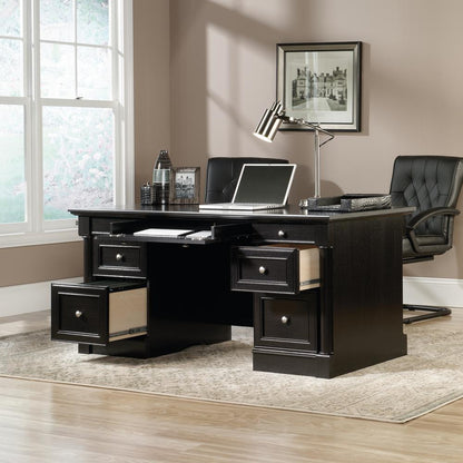 Palladia Executive Desk, Wind Oak finish
