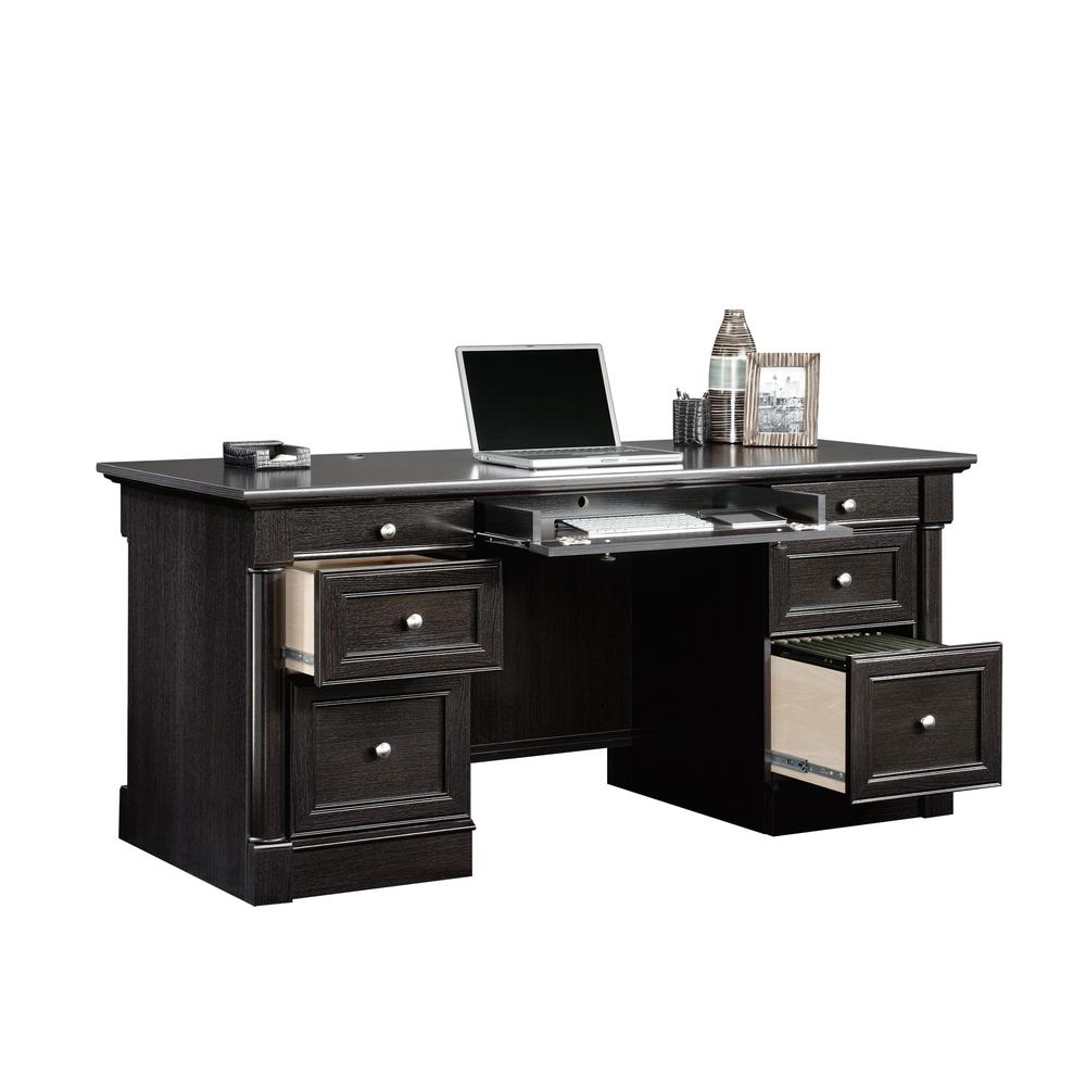 Palladia Executive Desk, Wind Oak finish