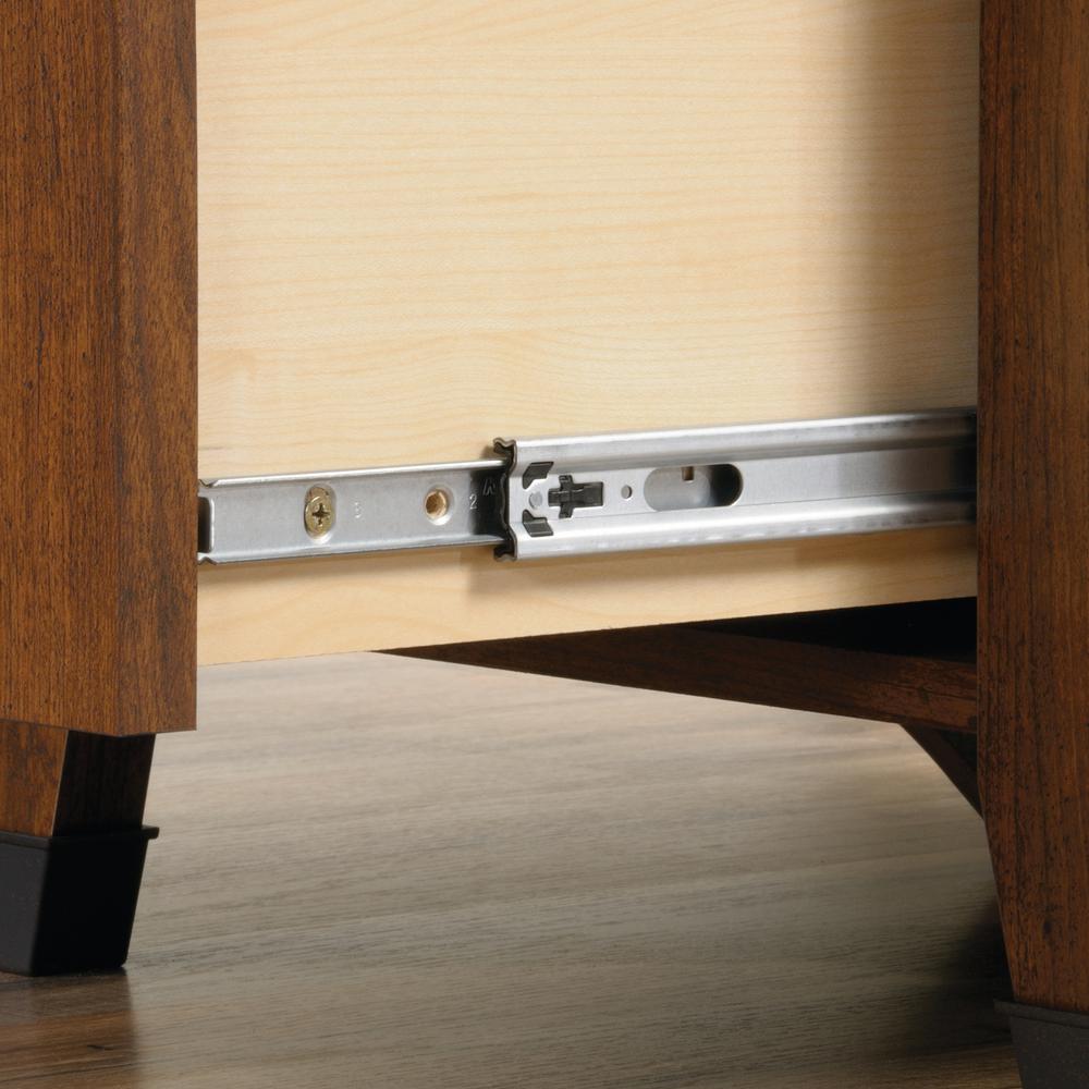 Carson Forge L Desk, Washington Cherry finish