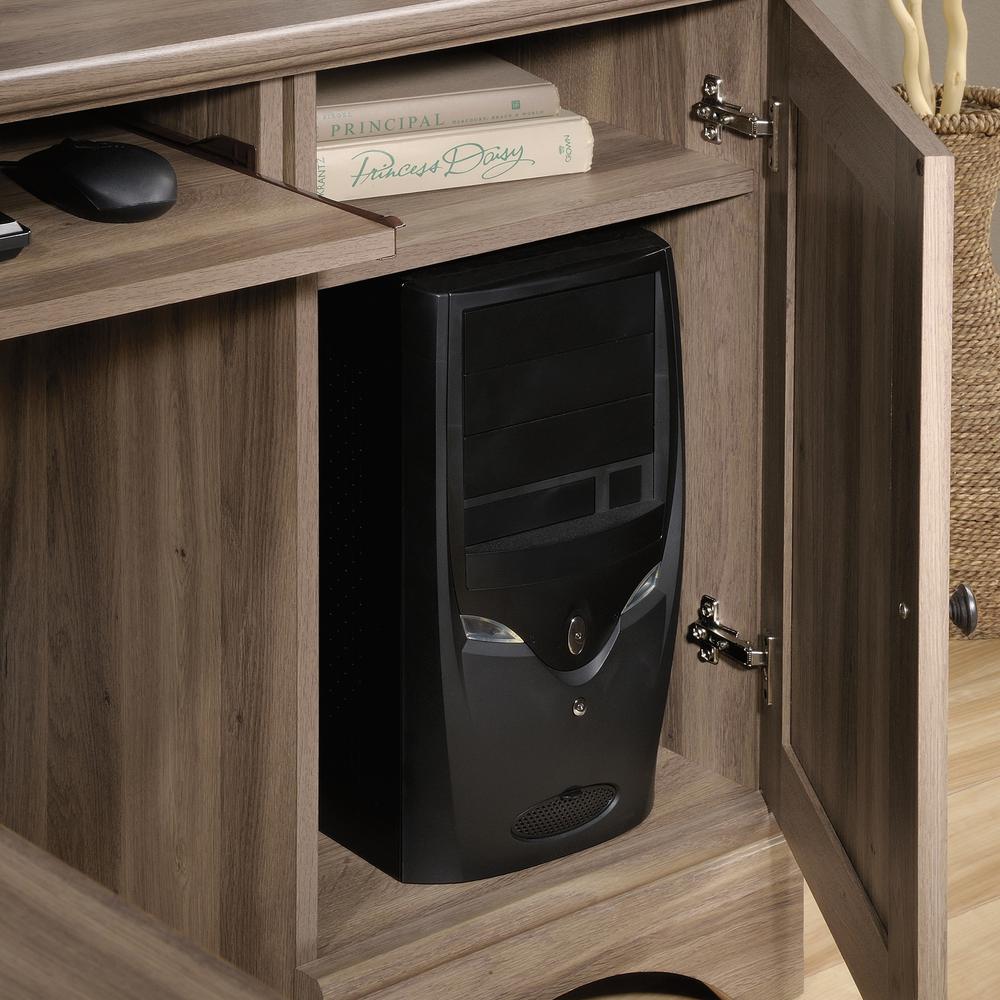 Harbor View L Desk, Salt Oak finish