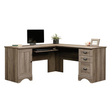 Harbor View L Desk, Salt Oak finish