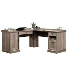 Barrister Lane L Desk, Salt Oak finish