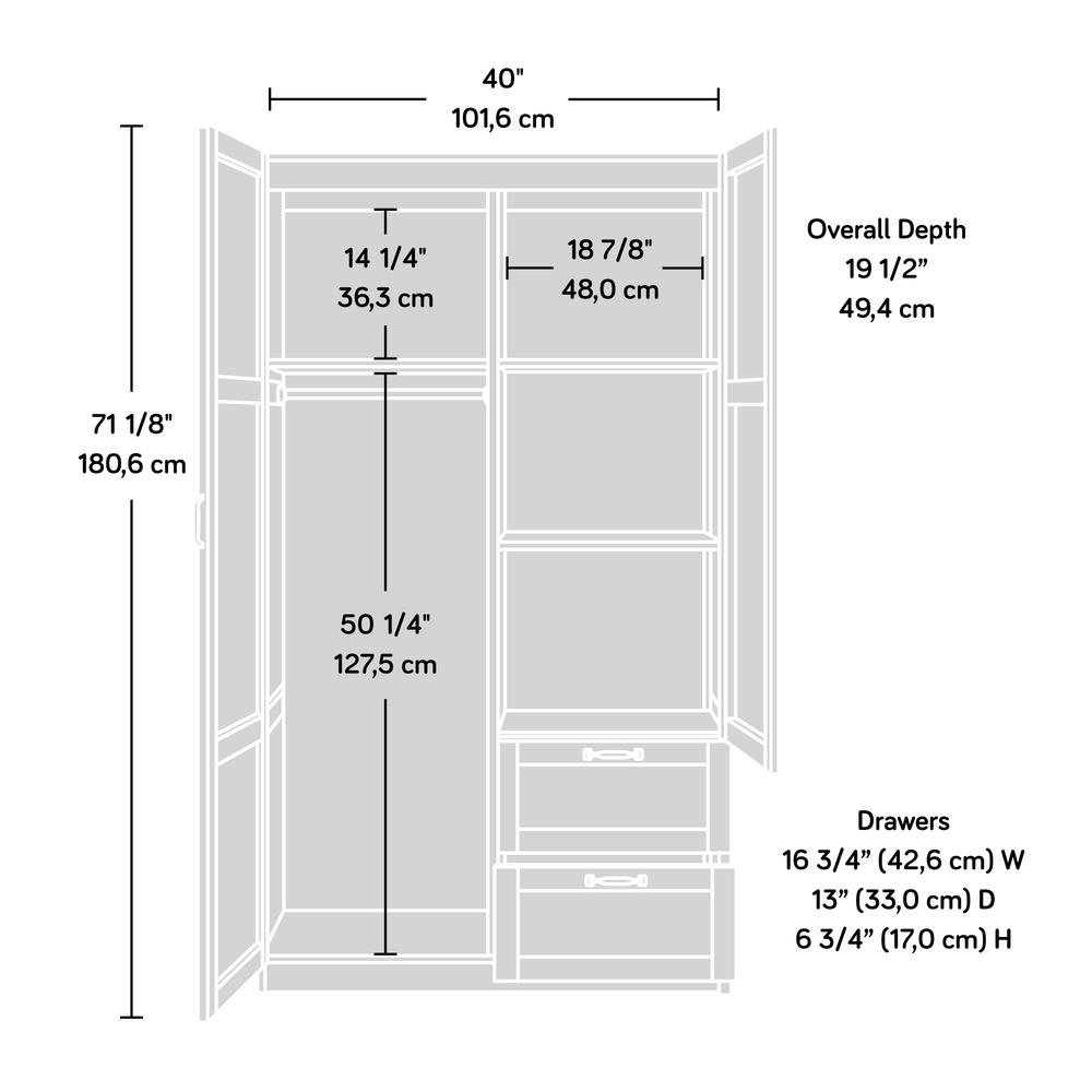 Miscellaneous Storage Storage Armoire, Cinnamon Cherry finish