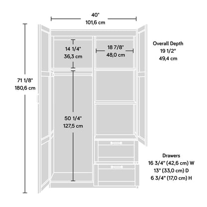 Miscellaneous Storage Storage Armoire, Cinnamon Cherry finish