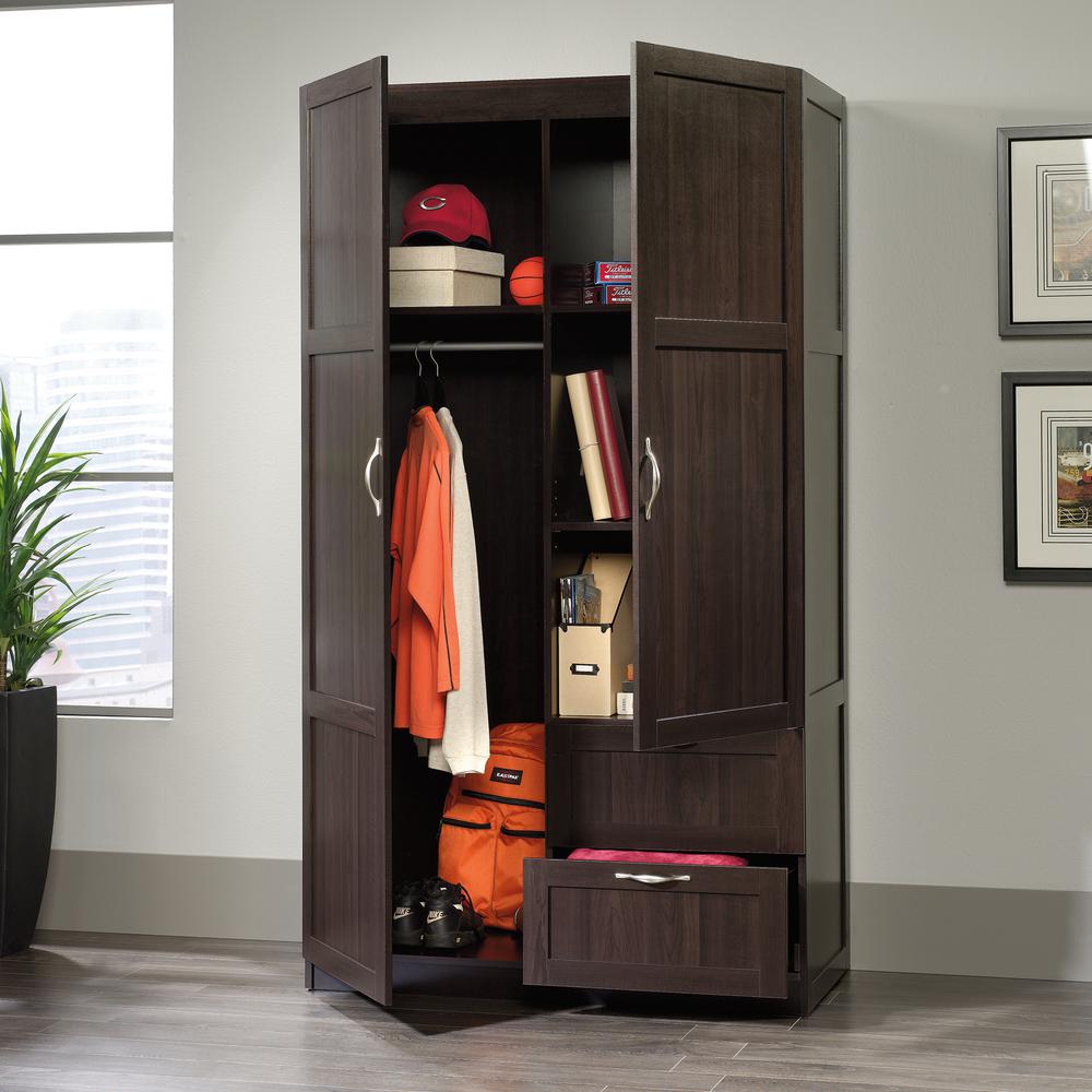Miscellaneous Storage Storage Armoire, Cinnamon Cherry finish