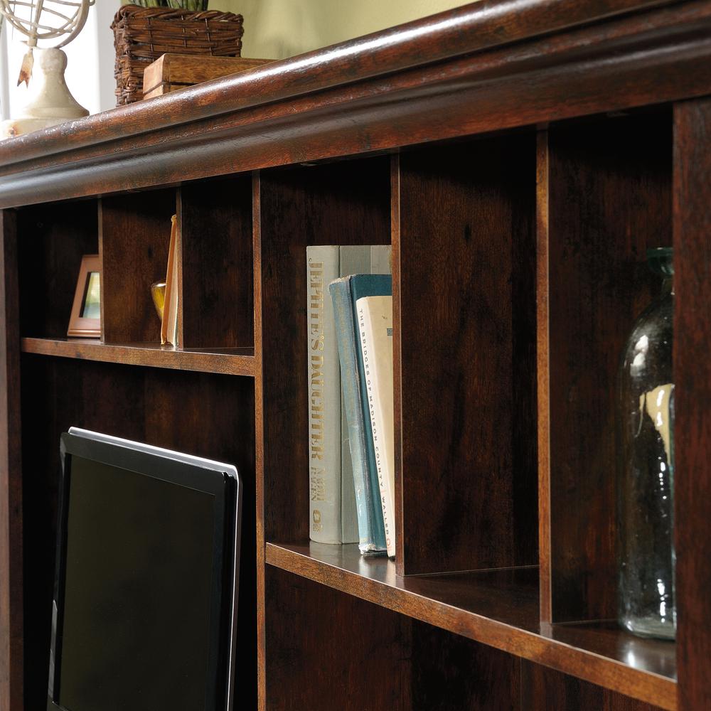Harbor View Computer Desk with Hutch, Curado Cherry finish