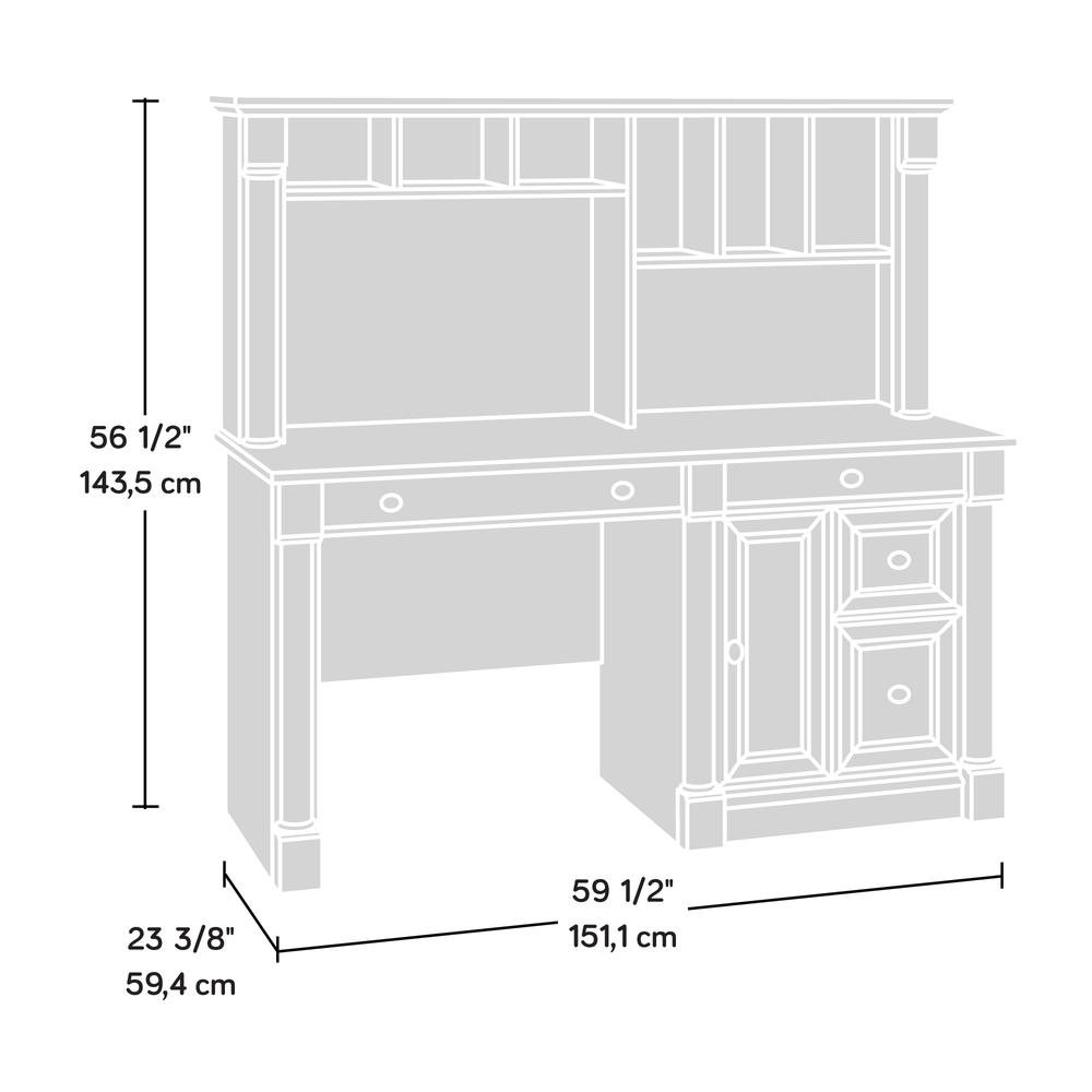Palladia Computer Desk with Hutch, Select Cherry finish