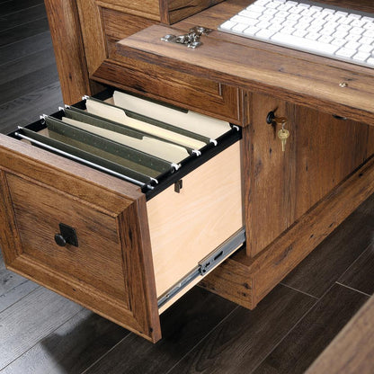 Palladia L Desk, Vintage Oak finish