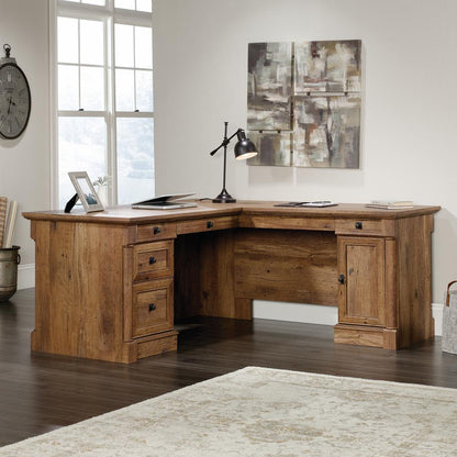Palladia L Desk, Vintage Oak finish