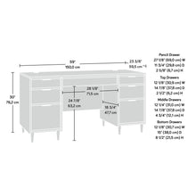 Clifford Place Commercial Office Executive Desk, Grand Walnut finish