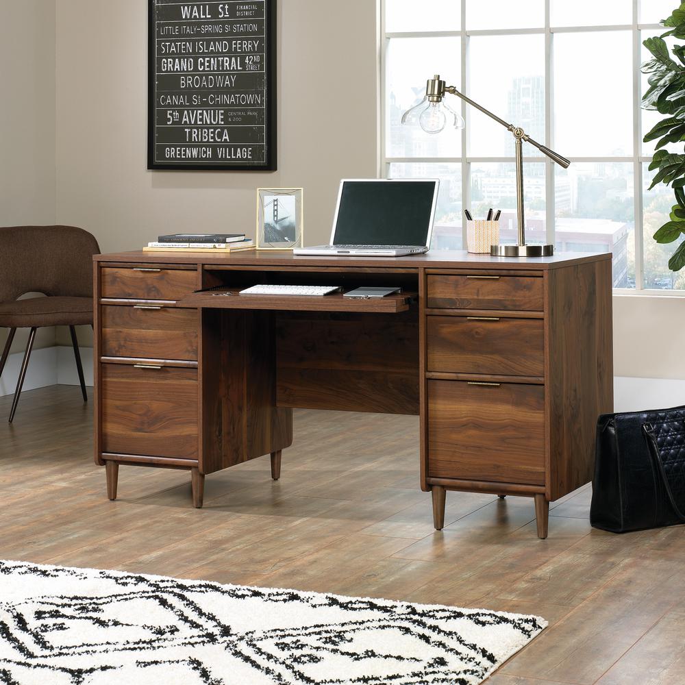 Clifford Place Commercial Office Executive Desk, Grand Walnut finish