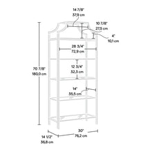 International Lux Open Shelving, Satin Gold finish
