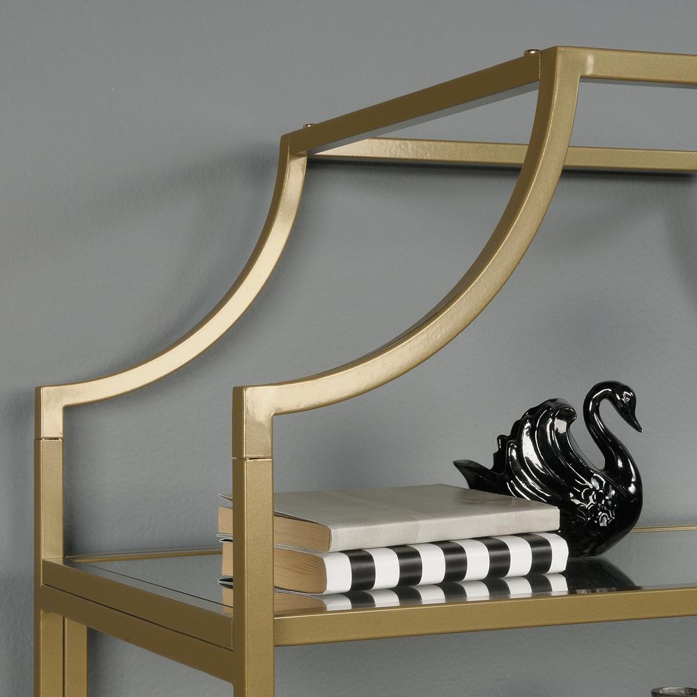 International Lux Open Shelving, Satin Gold finish