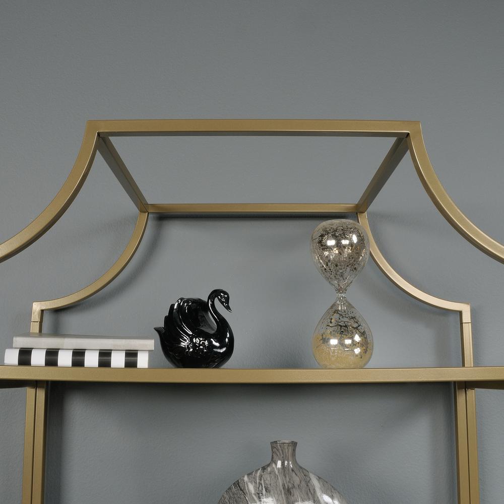 International Lux Open Shelving, Satin Gold finish
