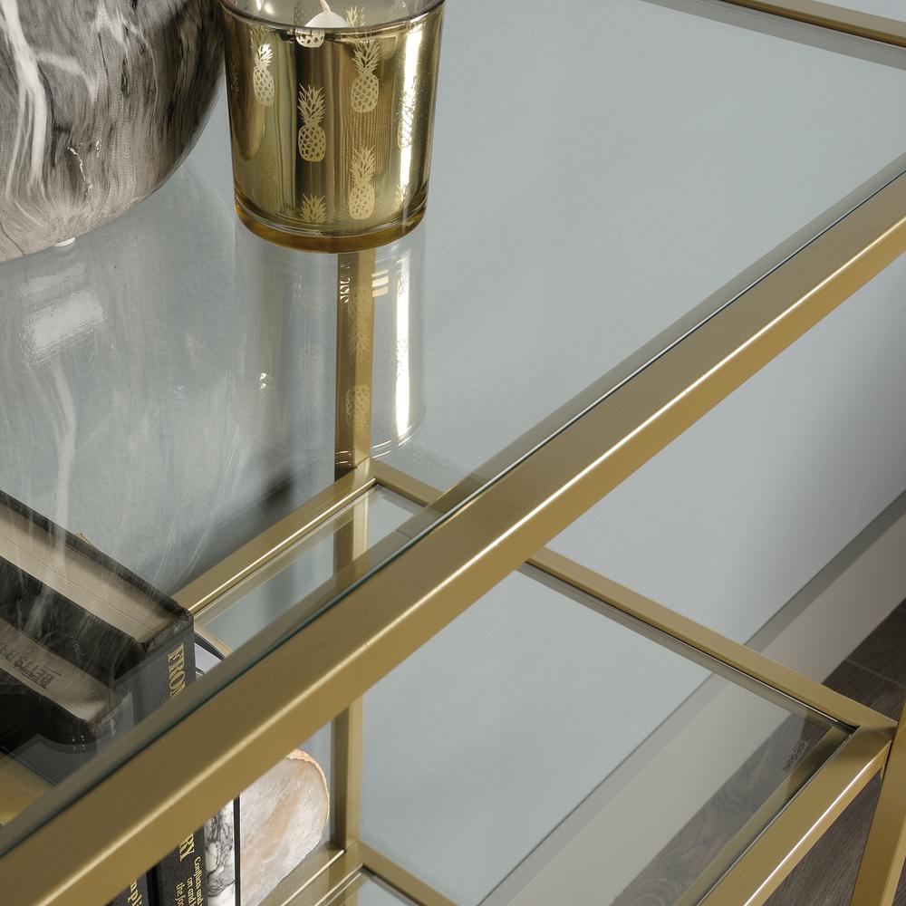 International Lux Open Shelving, Satin Gold finish