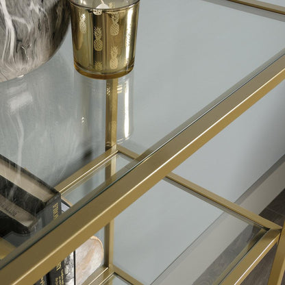 International Lux Open Shelving, Satin Gold finish