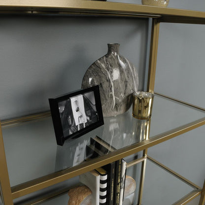 International Lux Open Shelving, Satin Gold finish