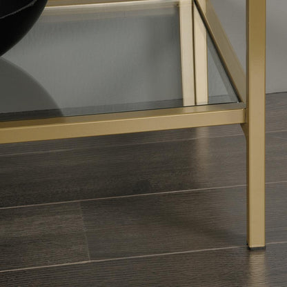 International Lux Open Shelving, Satin Gold finish