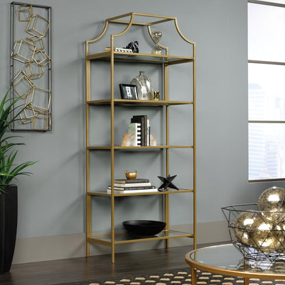 International Lux Open Shelving, Satin Gold finish