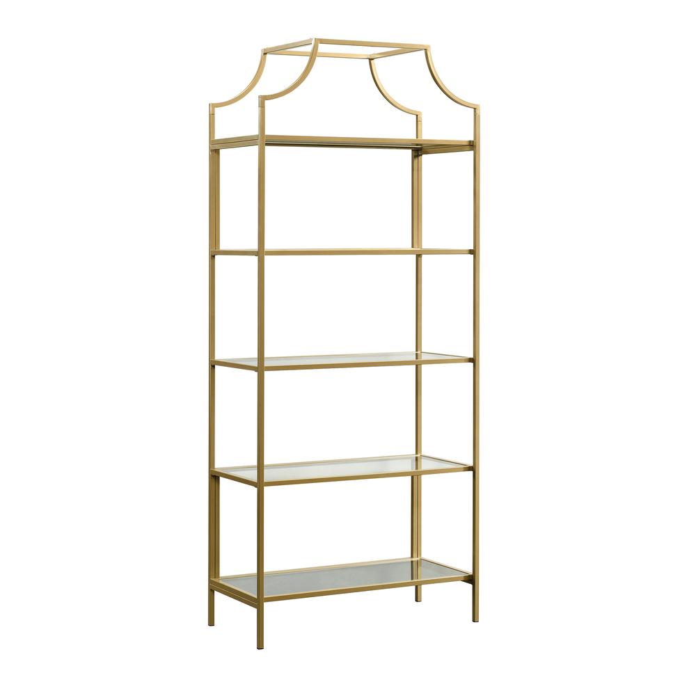 International Lux Open Shelving, Satin Gold finish
