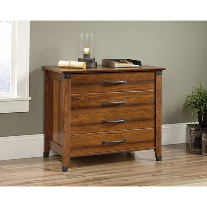 Carson Forge File Cabinet, Washington Cherry finish