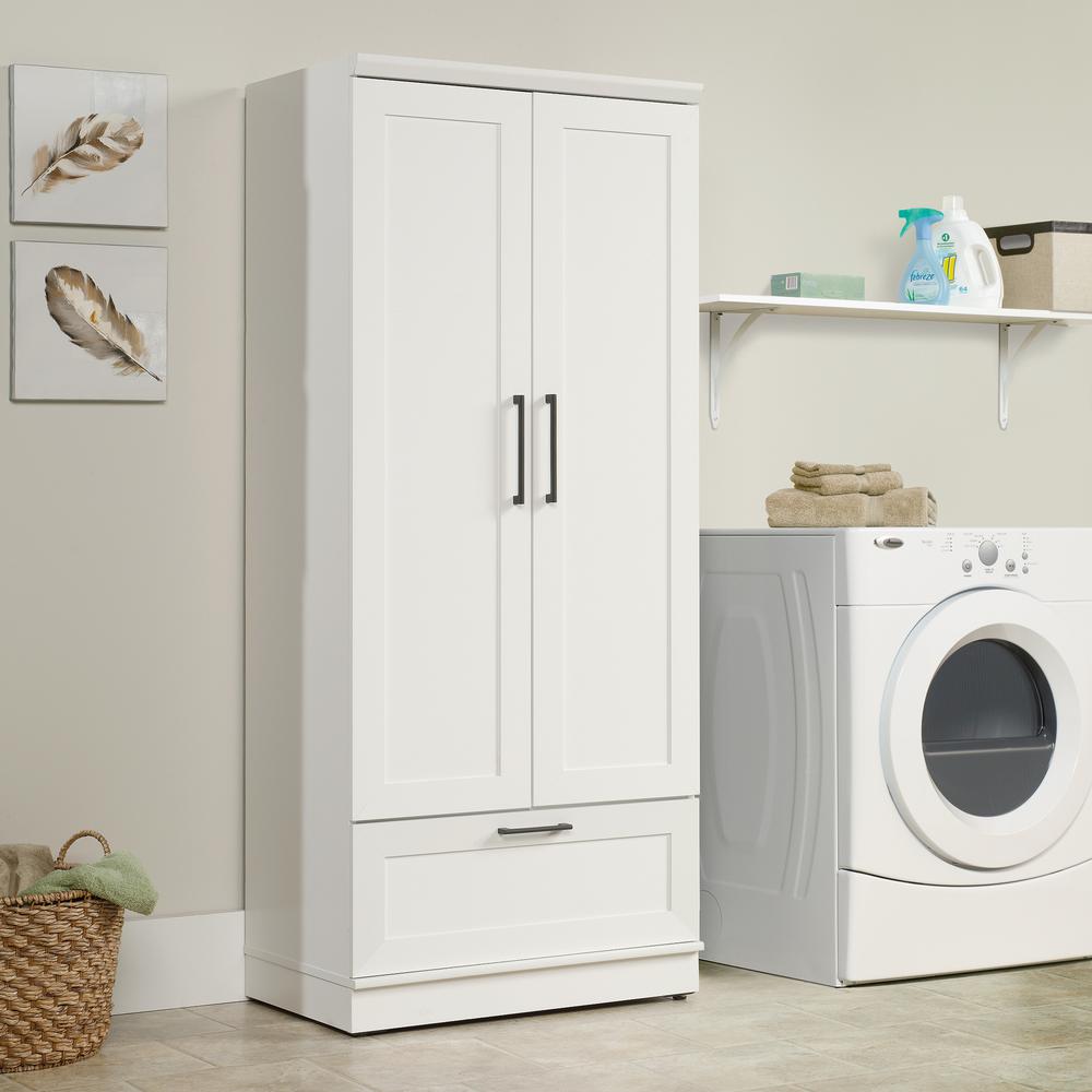 HomePlus Storage Armoire, Soft White finish