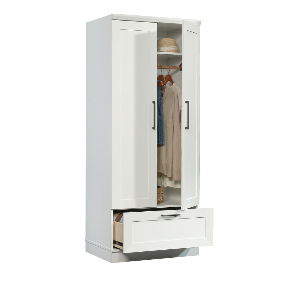 HomePlus Storage Armoire, Soft White finish