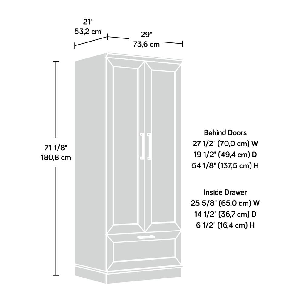 HomePlus Storage Armoire, Soft White finish