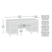 Hammond Commercial Office Executive Desk, Emery Oak finish