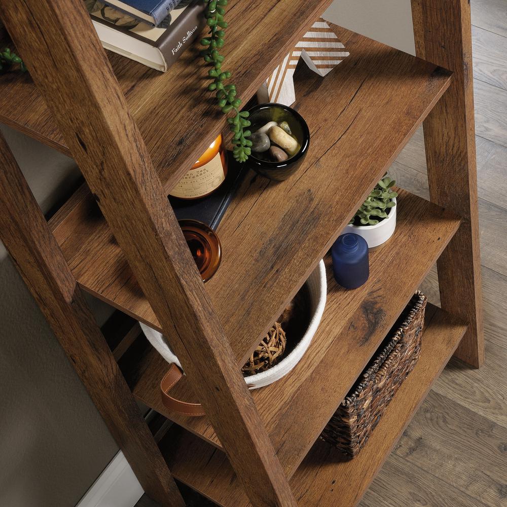 Trestle Open Shelving, Vintage Oak finish