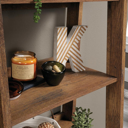 Trestle Open Shelving, Vintage Oak finish