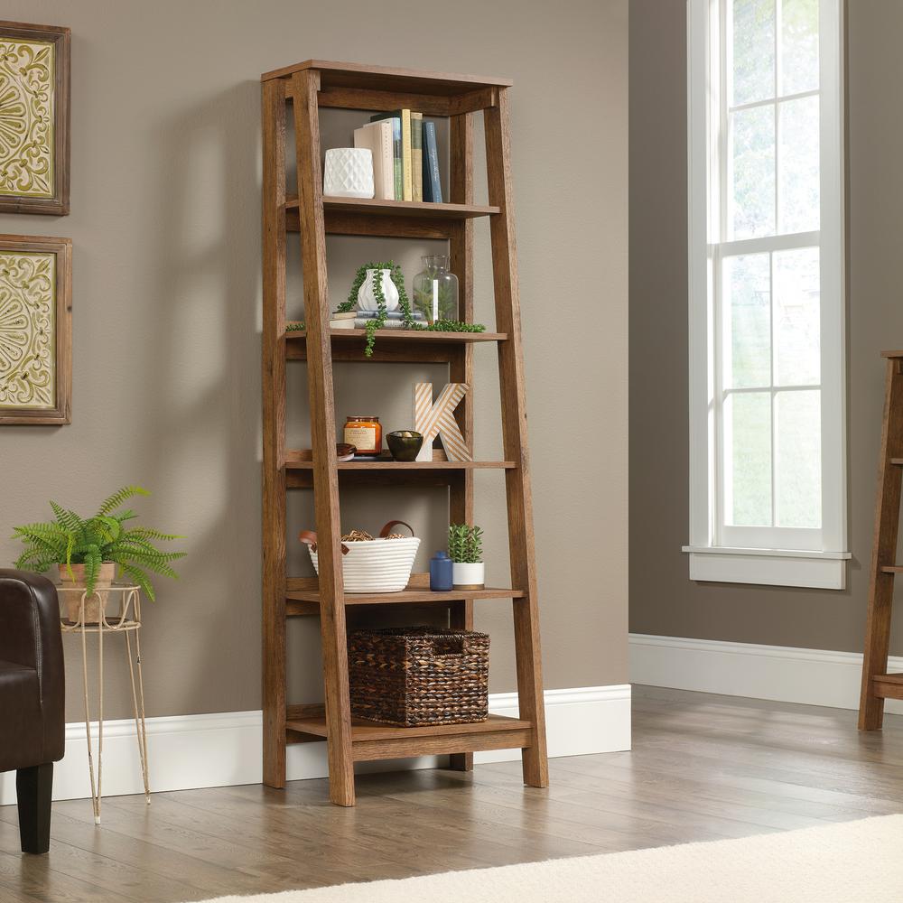 Trestle Open Shelving, Vintage Oak finish