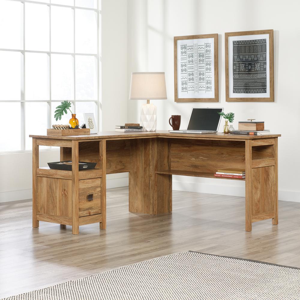 Cannery Bridge L Desk, Sindoori Mango finish