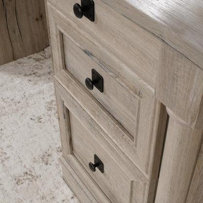 Palladia Executive Desk, Split Oak finish
