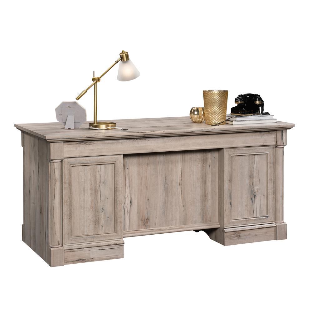 Palladia Executive Desk, Split Oak finish