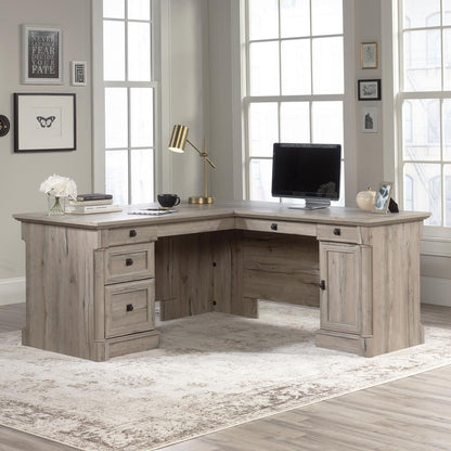 Palladia L Desk, Split Oak finish